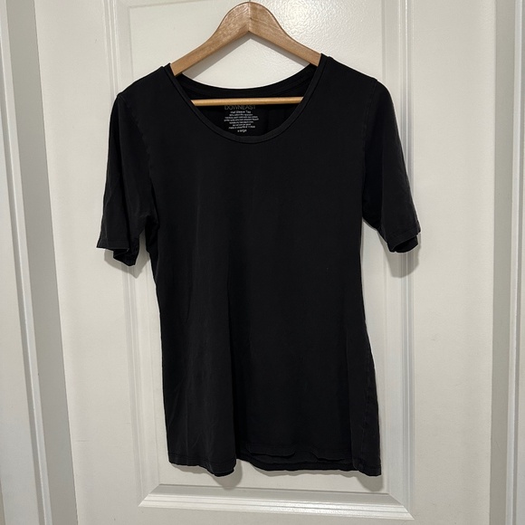 DOWNEAST Half Sleeve Tee Black Women’s XL TShirt Cotton Spandex Short Sleeve - Picture 4 of 7